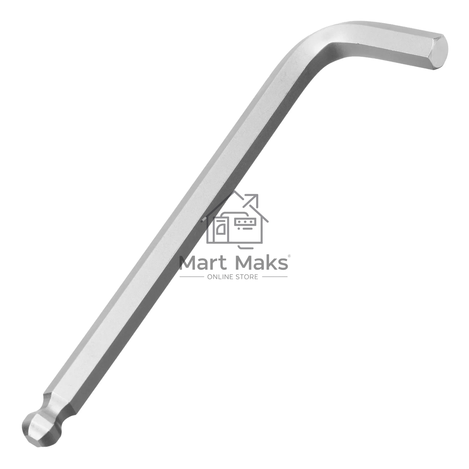 Набор ключей имбусовых, HEX, 2-12 мм, CrV, 9 шт., удлиненные, с шаром Denzel