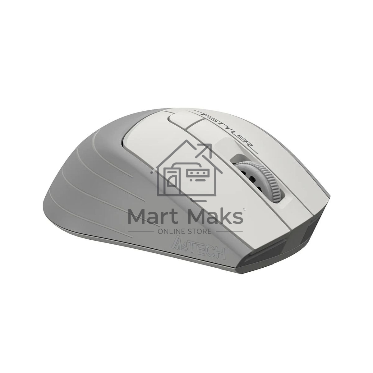 Мышь беспроводная A4Tech Fstyler FG30 белый/серый, 2000 dpi, радиоканал, USB, кнопки - 5