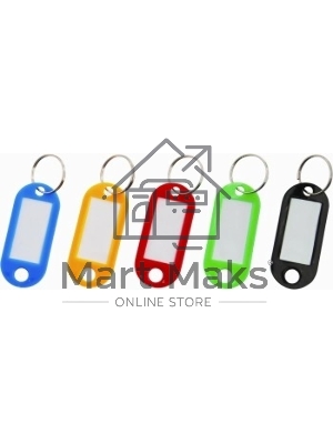 Бирка для ключей Silwerhof Daily инфо-окно ассорти, пластиковый пакет, 100 шт