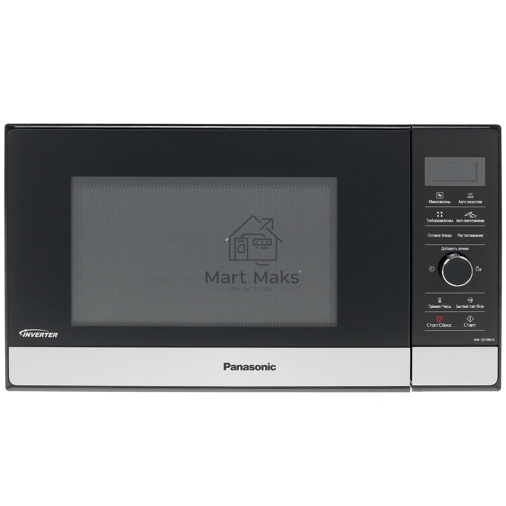 Микроволновая печь Panasonic NN-SD38HSZPE черный/серебристый, 23 л, 1000 Вт, переключатели - сенсор, поворотный механизм