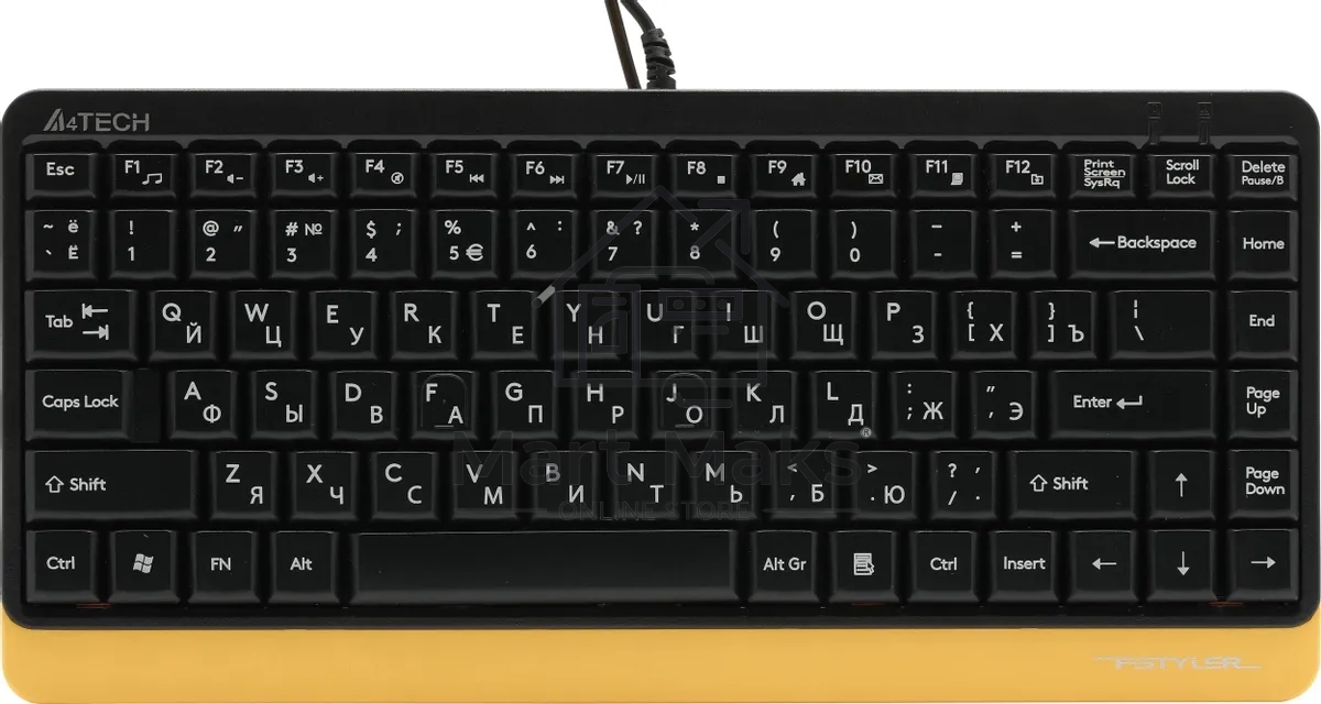 Клавиатура + мышь A4Tech Fstyler F1110 клав:черный/желтый мышь:черный/желтый USB Multimedia (F1110 BUMBLEBEE)
