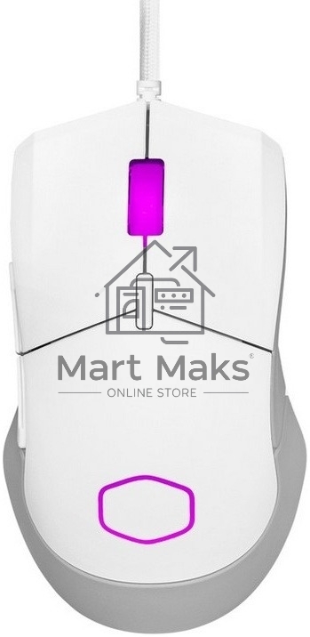 Мышь проводная Cooler Master MM-310-WWOL1 белый, 12000 dpi, USB Type-A, кнопки - 6