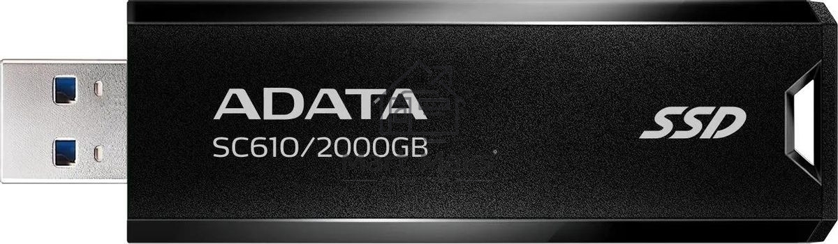 Внешний SSD ADATA SC610, 2TB, USB 3.2 Gen 2 Type-A, R/W 550/500, черный
