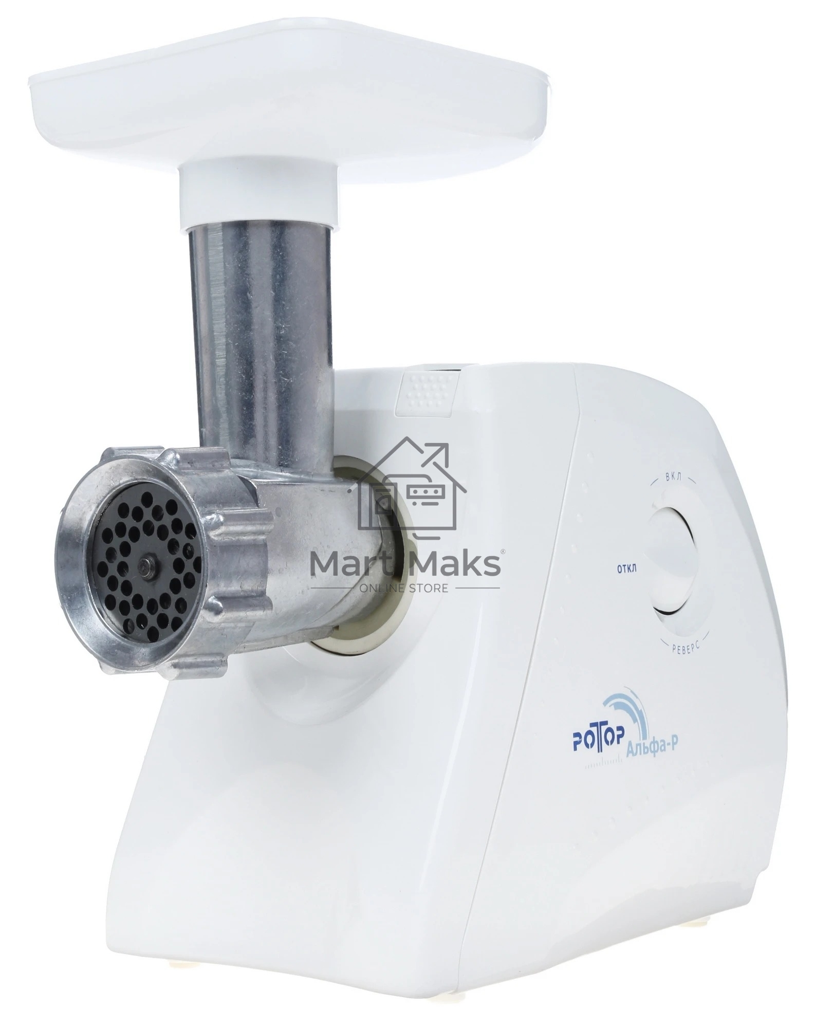 Мясорубка электрическая Ротор Альфа ЭМШ 35/250-2 белый, 1500 Вт, 0.6 кг/мин, защита от перегрузки, насадки - 4