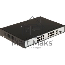 Коммутатор Tiandy TC-P3S019 Spec:H/1621/AT/180, 16×100 Мбит/с PoE + 2×1 Гбит/с Uplink + 1×1 Гбит/с SFP, неуправляемый