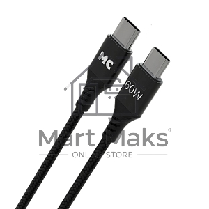 Кабель MORE CHOICE (4620202554093) K69aa 2м USB 3.0A PD 60W для Type-C Type-C- 2м, черный
