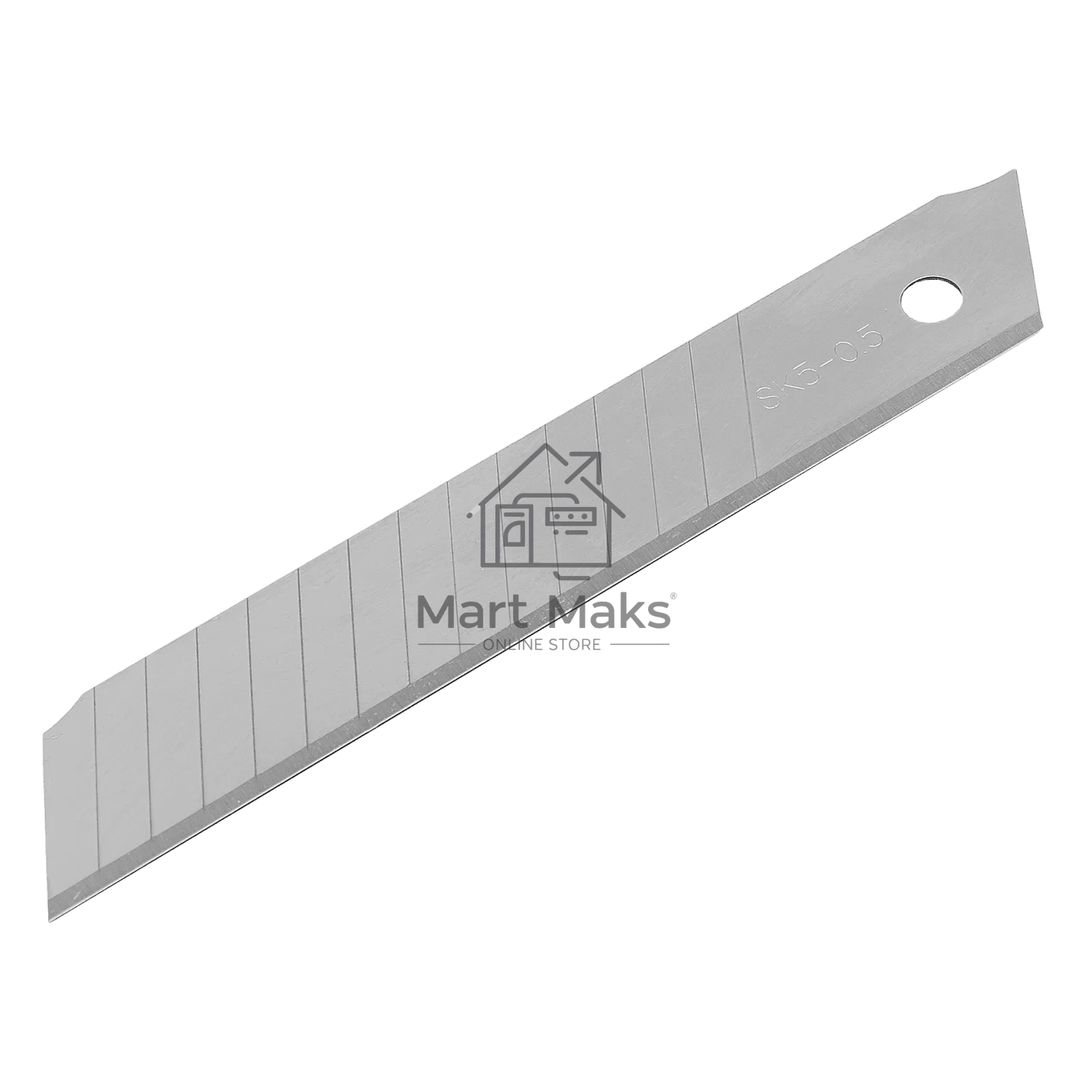 Лезвия Denzel 18 мм, сталь SK5 - 0,5 мм, многосегментные, 10 штук