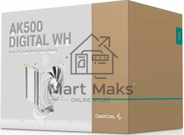 Кулер для процессора DEEPCOOL AK500 DIGITAL WH белый, 120 мм, алюминий/медь, 1850 об/мин, 28 дБ, 4 pin, 240 Вт, 160 мм
