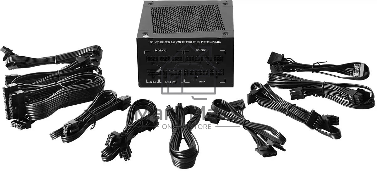 Блок питания Bloody BD-PS1250P, 1250 Вт, 80 PLUS Platinum, 140мм, модульный, черный