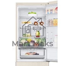 Холодильник LG GC-B459AEMW бежевый двухкамерный 234/110л морозилка снизу, No Frost