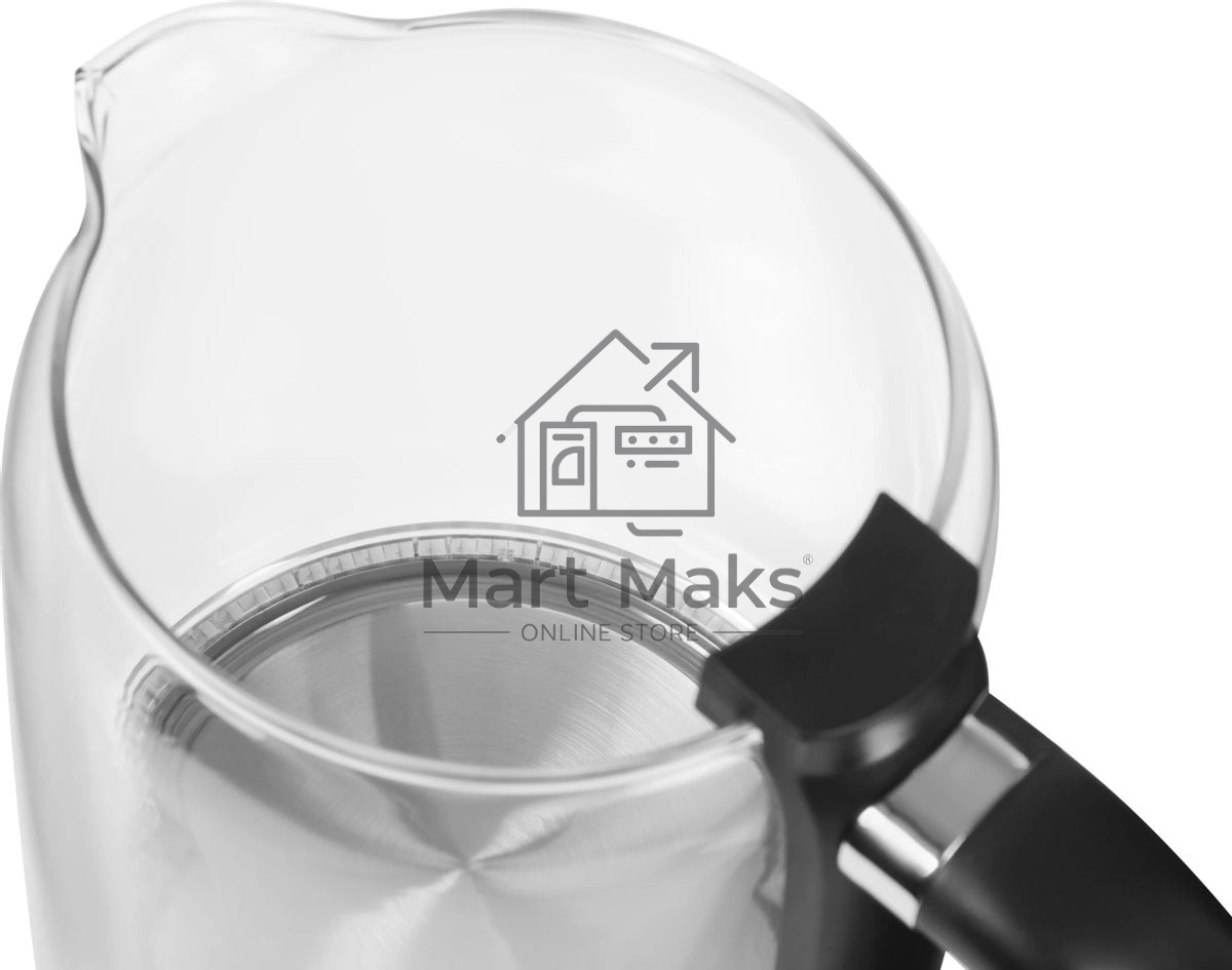 Чайник электрический Hyundai HYK-G5501 1.7 л, 2200 Вт, серебристый/черный