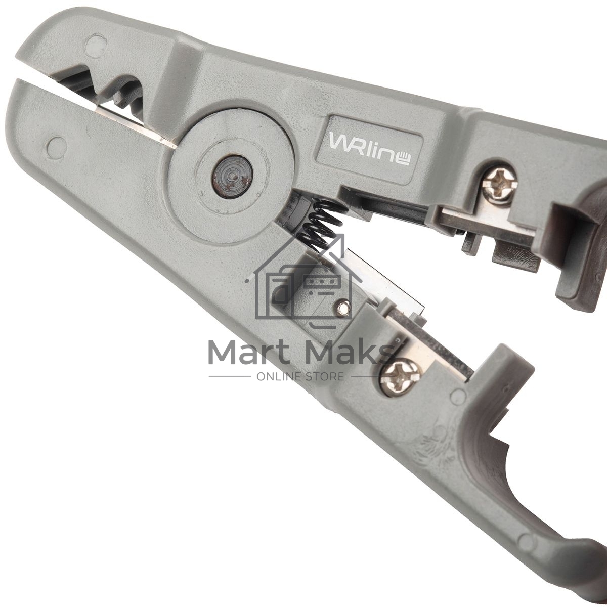 Инструмент обжимной Hyperline WRline WR-501B Стрипер для зачистки и обрезки витой пары (UTP/STP) и телефонного кабеля 3,2-9 мм, с возможностью регулировки