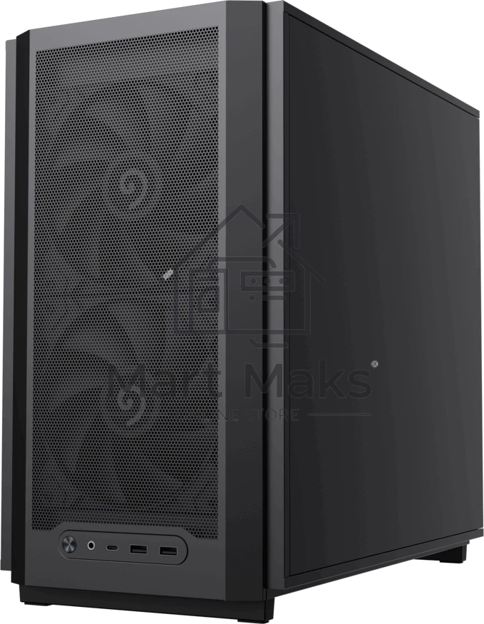 Компьютерный корпус без БП GameMax F36 Dark (Midi Tower, ATX, Графит, 1*USB Type-C, 3*120мм)