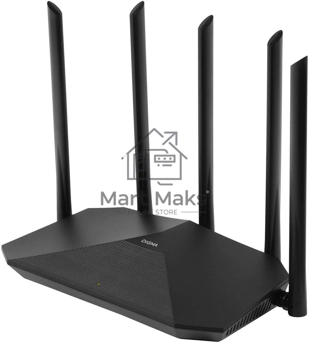Роутер беспроводной Digma DWR-AX1501 AX1500 10/100/1000BASE-TX черный (упак.:1шт)