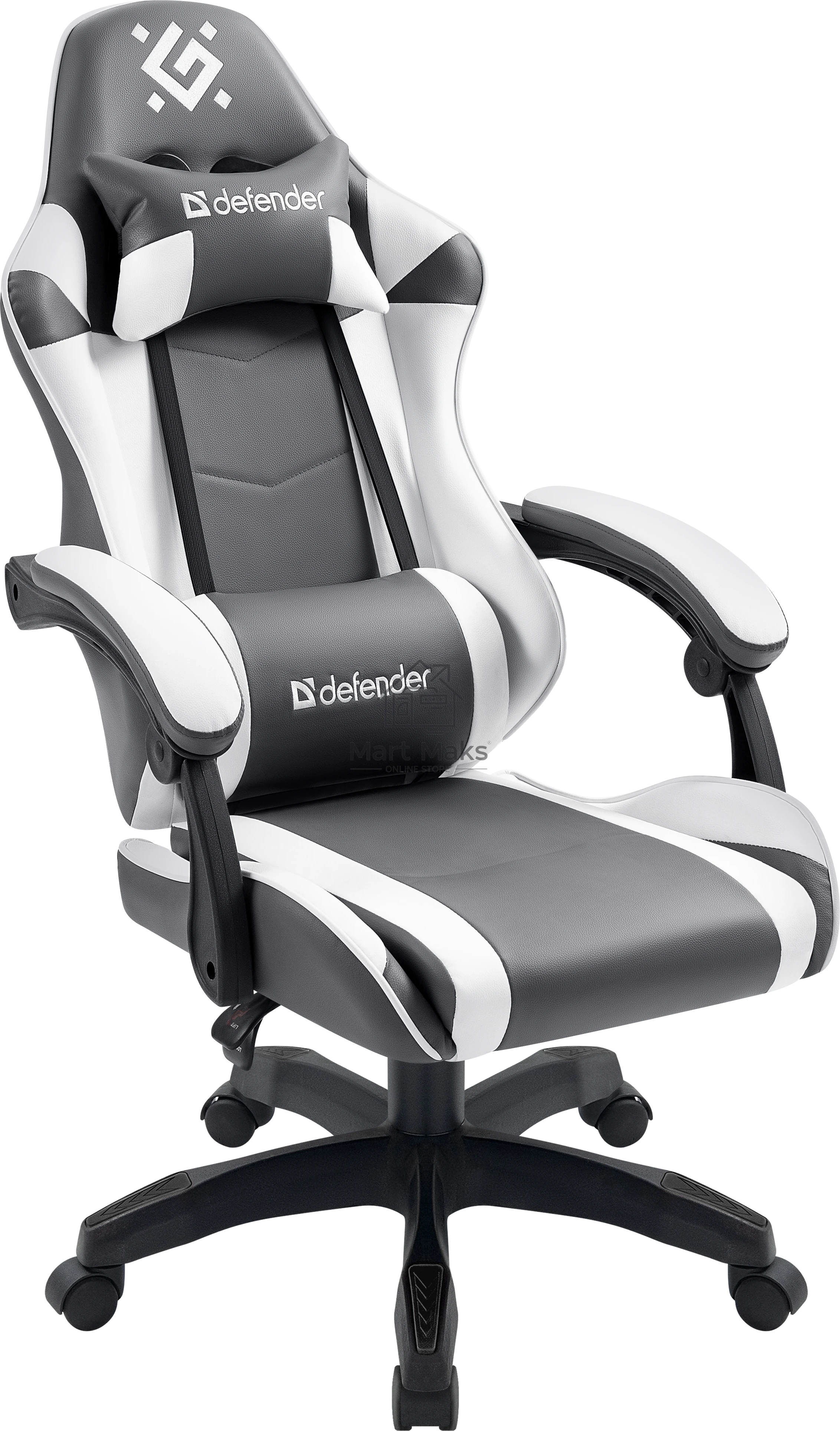 Кресло игровое Defender Fortune Серый/белый, класс 4, PU