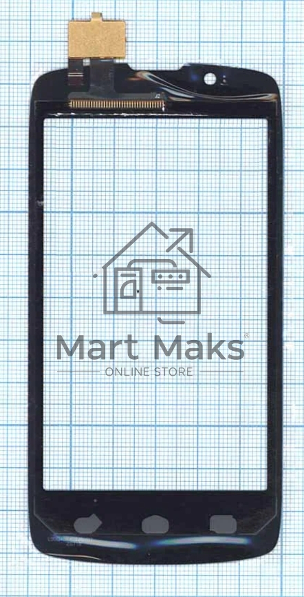 Сенсорное стекло (тачскрин) для Fly IQ4490 Era Nano 4, черное