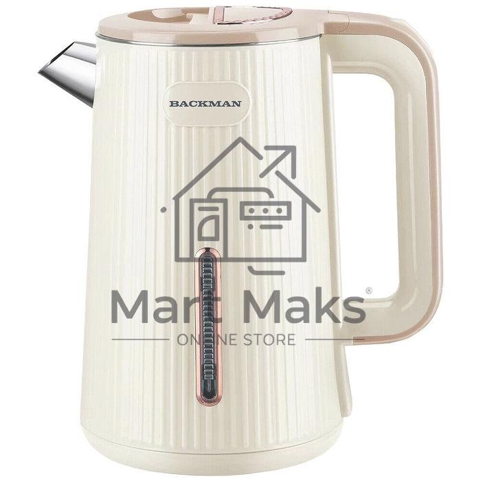 Чайник электрический BACKMAN BM-TEA 723 2 л, 2200 Вт, бежевый