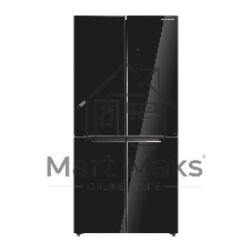 Холодильник Willmark MDC-711IGB черный трехкамерный 300/124л морозилка снизу, No Frost, Side by Side