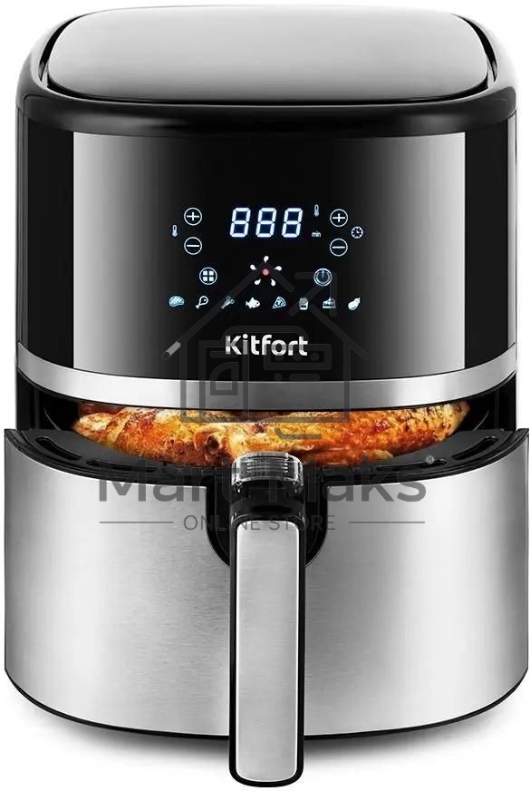 Аэрогриль Kitfort КТ-2221 черный, 1500 Вт, 3.3 л, сенсор, 8 программ