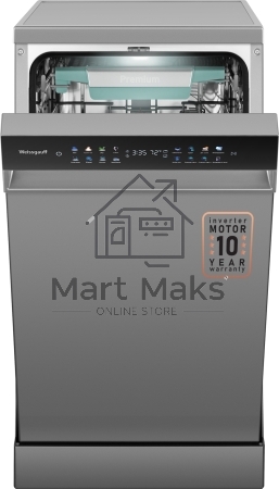 Посудомоечная машина Weissgauff DW 4539 Inverter Touch AutoOpen Inox, серебристый, 44.8 см, 10 компл., сушка конденсационная, 42 дБ, класс A+++