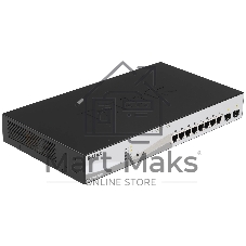 Коммутатор D-Link DGS-1210-10MP/FL2A, 8×1 Гбит/с PoE + 2×1 Гбит/с SFP, настраиваемый