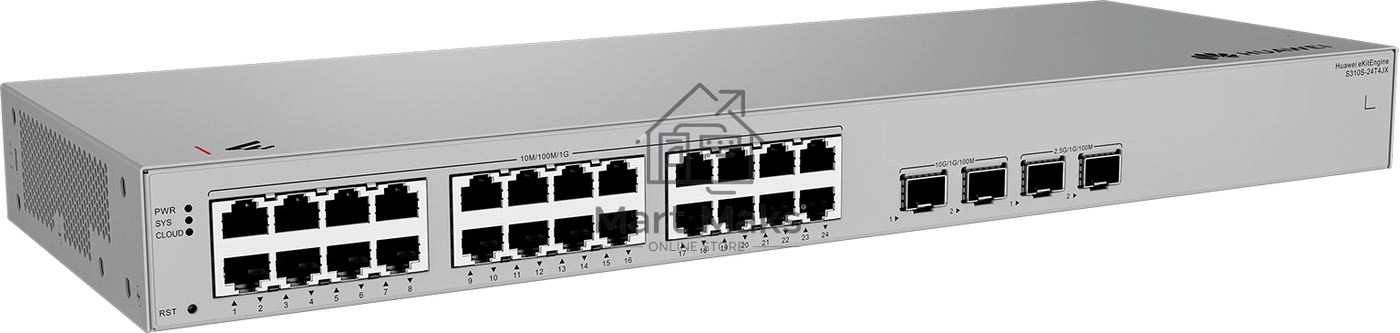 Коммутатор Huawei S310S-24T4JX, 24×1 Гбит/с + 2×10 Гбит/с SFP+ + 2×2,5 Гбит/с SFP, управляемый