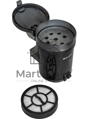 Пылесос Supra VCS-2410 синий/черный, 380/2200 Вт, уборка сухая, пылесборник контейнер, 1.5 л