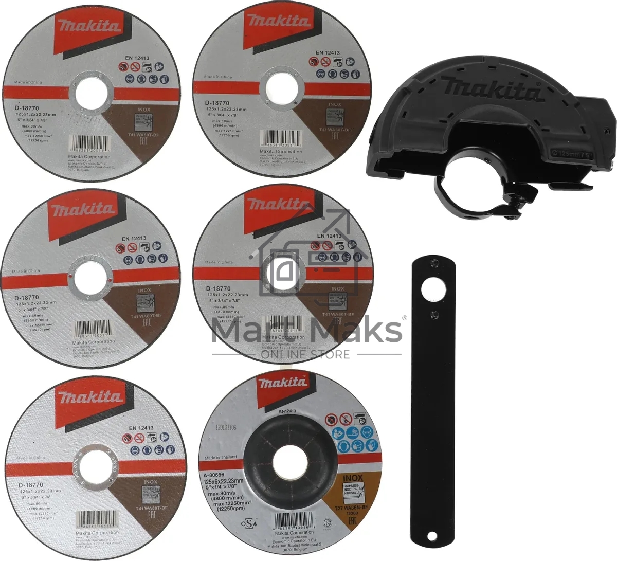 Угловая шлифовальная машина Makita GA5030RX9 720Вт 11000об/мин рез.шпин.:M14 d=125мм