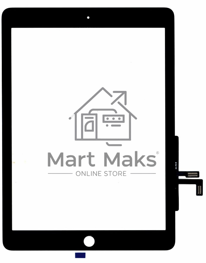 Сенсорное стекло (тачскрин) для iPad 9.7 2017 (A1822, A1823), черное