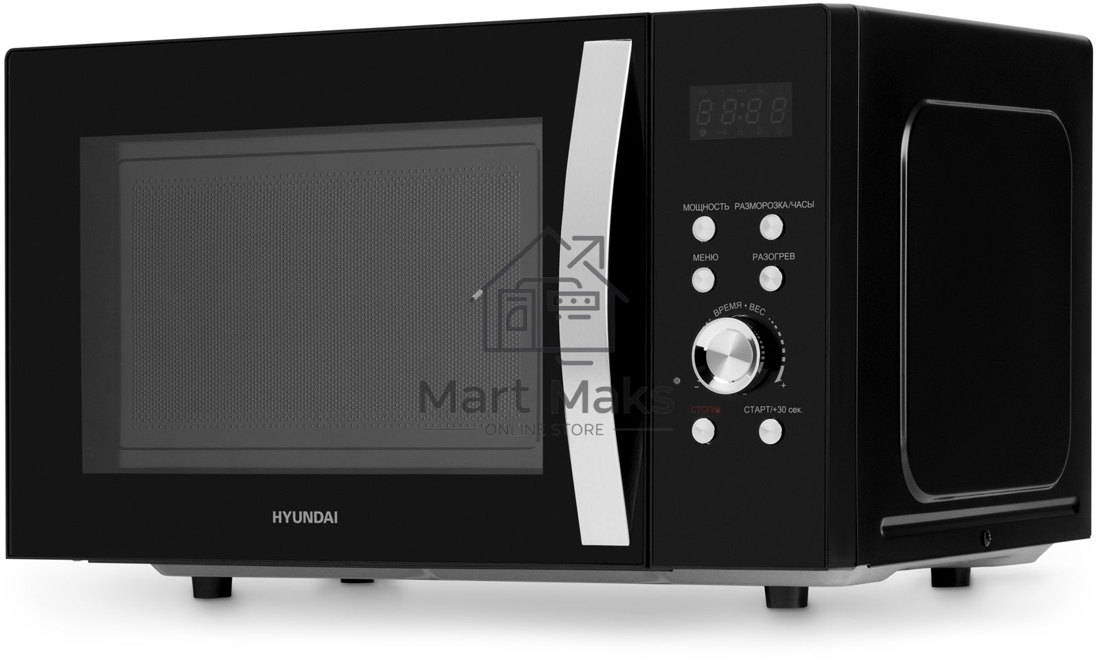 Микроволновая печь Hyundai HYM-D2078 черный 23л 800Вт кнопки, поворотный механизм