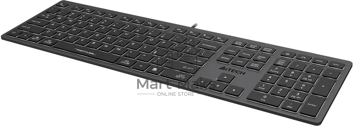 Клавиатура A4Tech Fstyler FX60H проводная, USB, серый/белый
