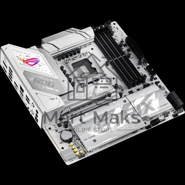 Материнская плата ASUS ROG STRIX B860-G GAMING WIFI, LGA 1851, Intel B860, 4xDDR5, 4xSATA, 4xM.2, 1xPCIe 5.0 x16, 1xDP, 1xHDMI, 1xThunderbolt 4, 1x 2.5Gb LAN, 1xUSB-C 20Gbps, 1xUSB-A 10Gbps, 3xUSB-A 5Gbps, 4xUSB-A 2.0, 2x3.5 мм, 7.1, mATX