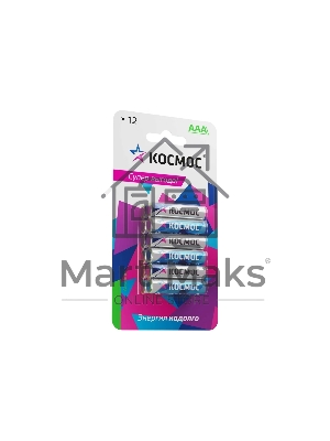 Элемент питания LR03 (АAA) 1.5V Alkaline 12BL, Космос (KOCLR03BL12)
