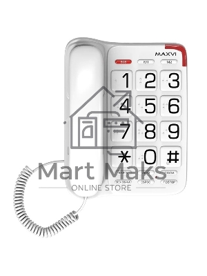Телефон проводной Maxvi CB-01 белый
