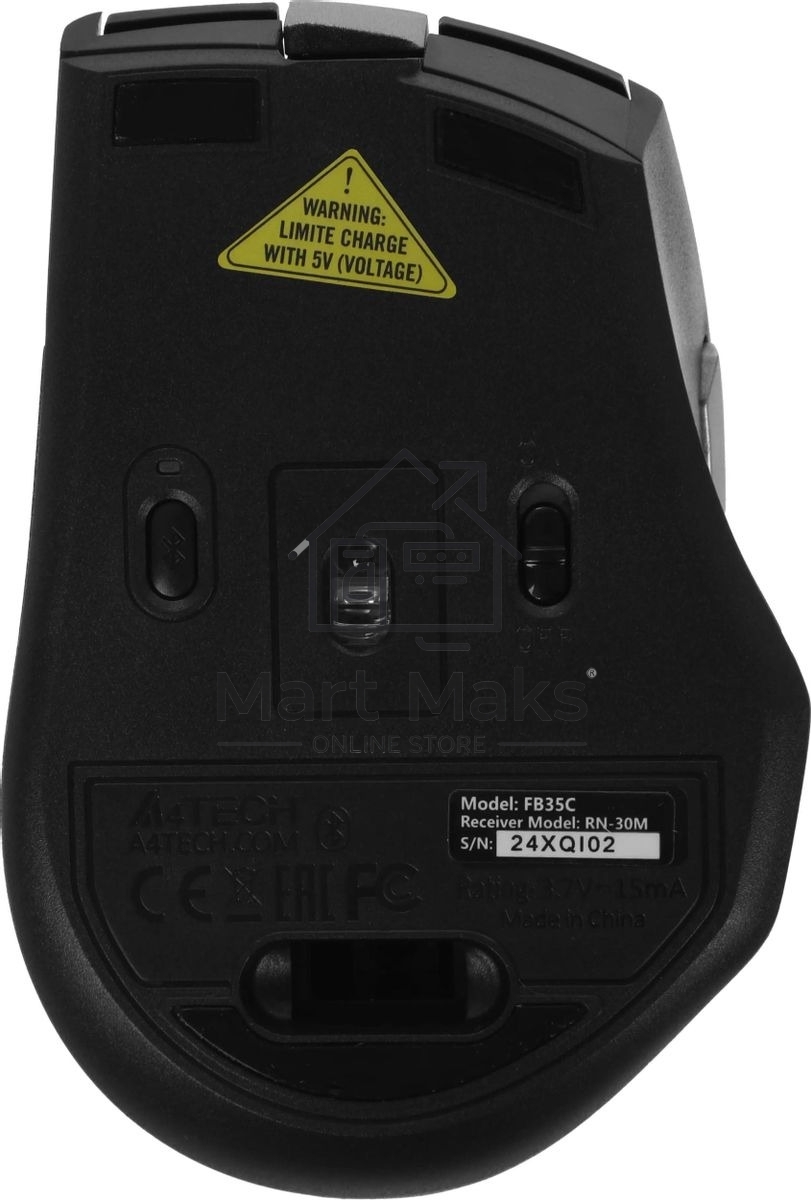 Комплект клавиатура+мышь A4Tech FStyler FB2535C беспроводной, USB + Bluetooth, 2000 DPI, черный