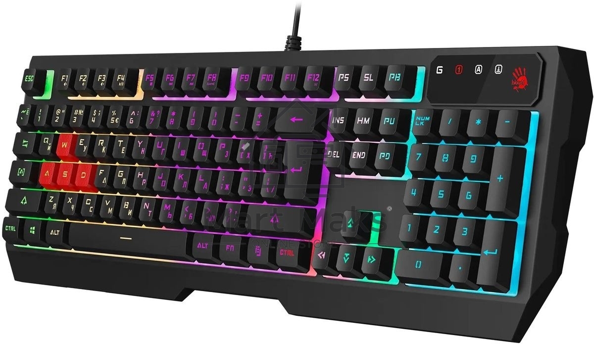 Комплект клавиатура+мышь A4Tech Bloody B1700 проводной, USB, 6000 DPI, чёрный