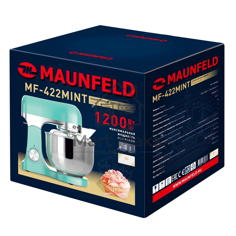Миксер планетарный Maunfeld MF-422MINT