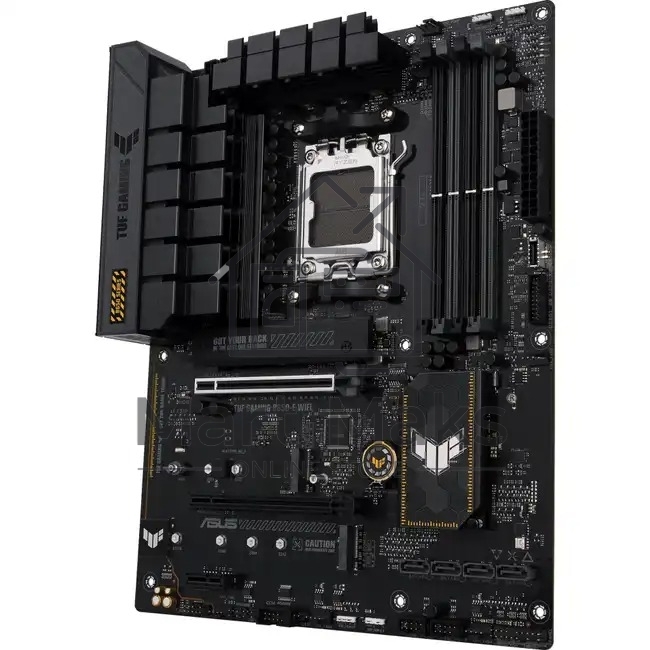 Материнская плата ASUS TUF GAMING B650E-PLUS WIFI, AM5, AMD B650, 4xDDR5, 4xSATA, 3xM.2, 1xPCIe 5.0 x16, 1xPCIe 4.0 x4, 2xPCIe 4.0 x1, 1xDisplayPort, 1xHDMI, 1x2.5Gb LAN, Wi-Fi 6E, Bluetooth 5.3, 1xUSB-C 20Gbps, 3xUSB-A 10Gbps, 6xUSB-A 2.0, 5x3.5 мм, 7.1,
