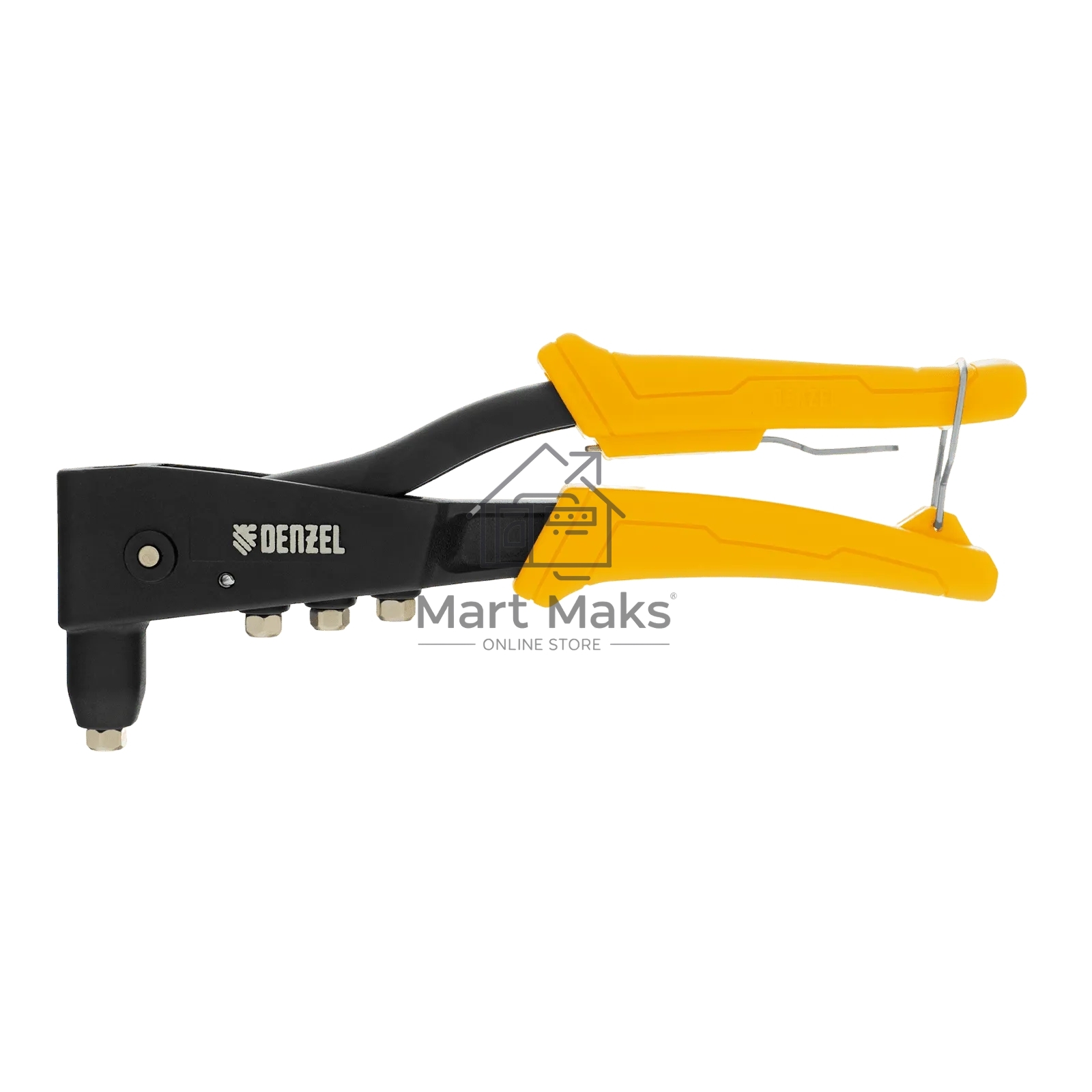 Заклепочник ручной Denzel 255 мм, литой, усиленный, заклепки 2,4-3,2-4,0-4,8 мм
