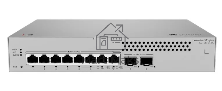 Коммутатор Huawei S310S-8T2X, 8×1 Гбит/с + 2×10 Гбит/с SFP+, управляемый
