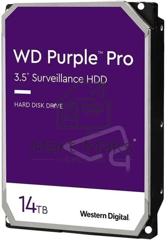 Жесткий диск Western Digital Purple Pro 14TB (WD142PURP) Serial ATA III, 7200- rpm, 512Mb, 3.5