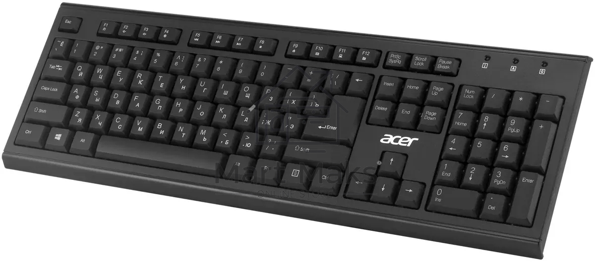 Клавиатура + мышь Acer OKR120 клав:черный мышь:черный USB беспроводная Multimedia