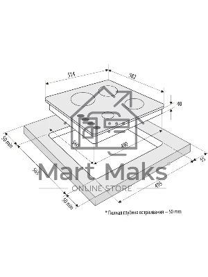 Газовая варочная панель Krona ALMA 60 BL черный