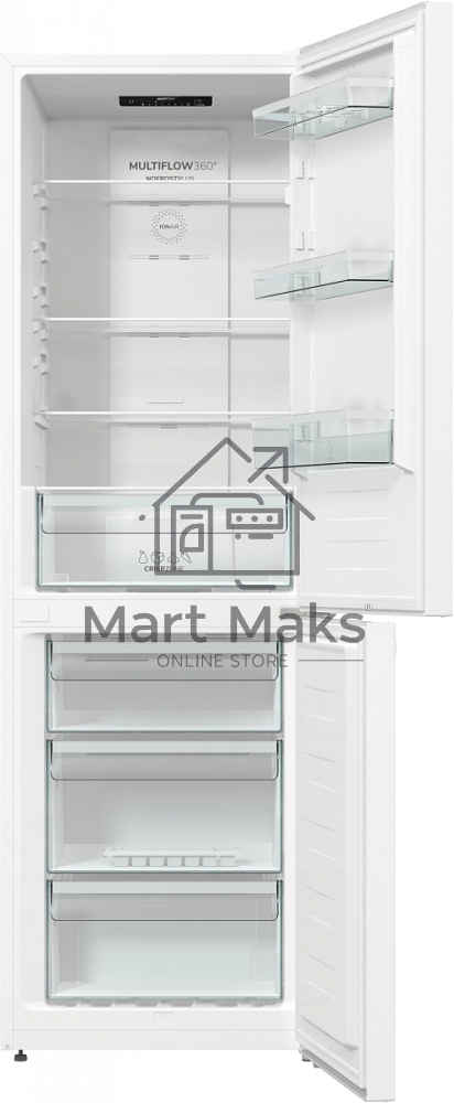 Холодильник Gorenje NRK619EEW4 белый двухкамерный 203/99л морозилка снизу, No Frost