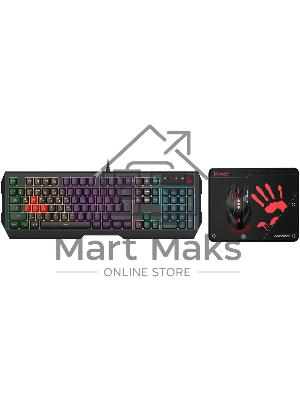 Комплект клавиатура+мышь A4Tech Bloody B1700 проводной, USB, 6000 DPI, чёрный