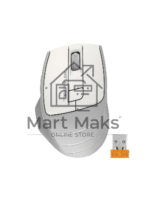 Мышь беспроводная A4Tech Fstyler FG30 белый/серый, 2000 dpi, радиоканал, USB, кнопки - 5