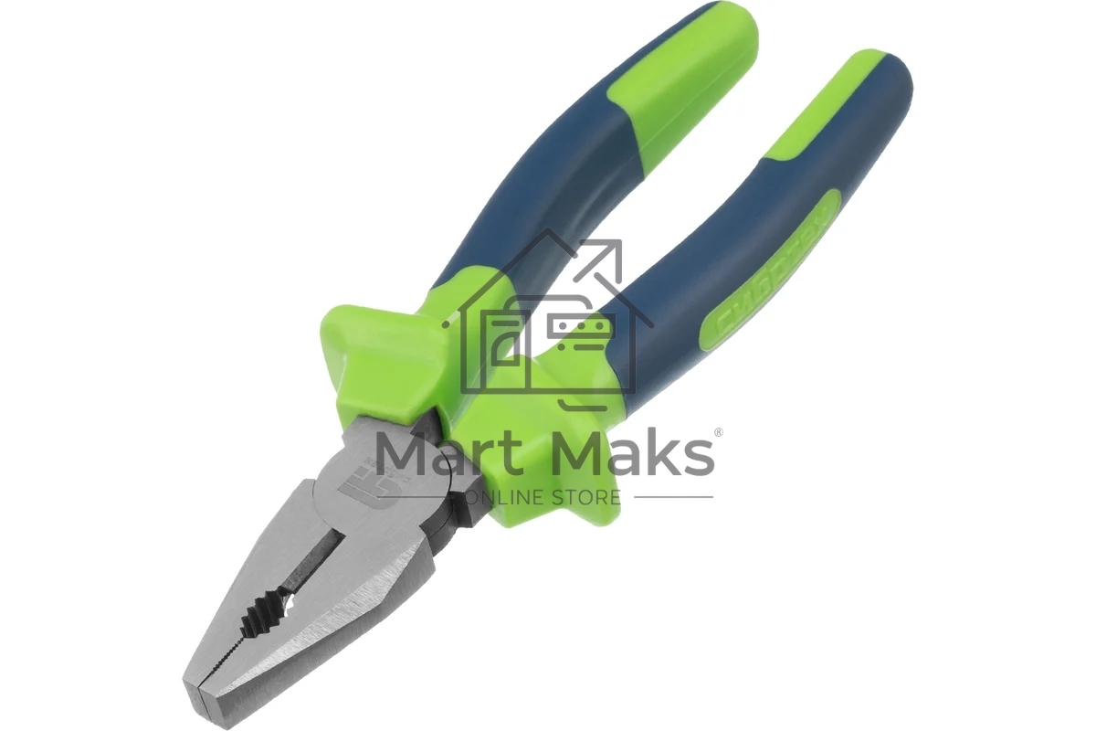 Плоскогубцы комбинированные Сибртех 17052 200 мм, двухкомпонентные рукоятки