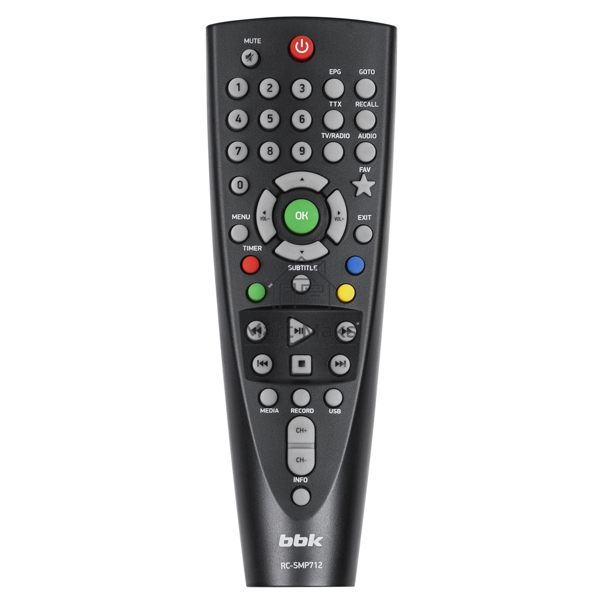 Приставка для цифрового ТВ BBK SMP028HDT2 черный, DVB-T2, DVB-T, HDMI, USB 2.0