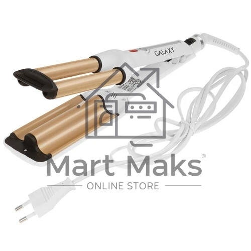 Щипцы для завивки волос Galaxy Line GL4602 белый, 16 мм, 200 °C, 1 режим