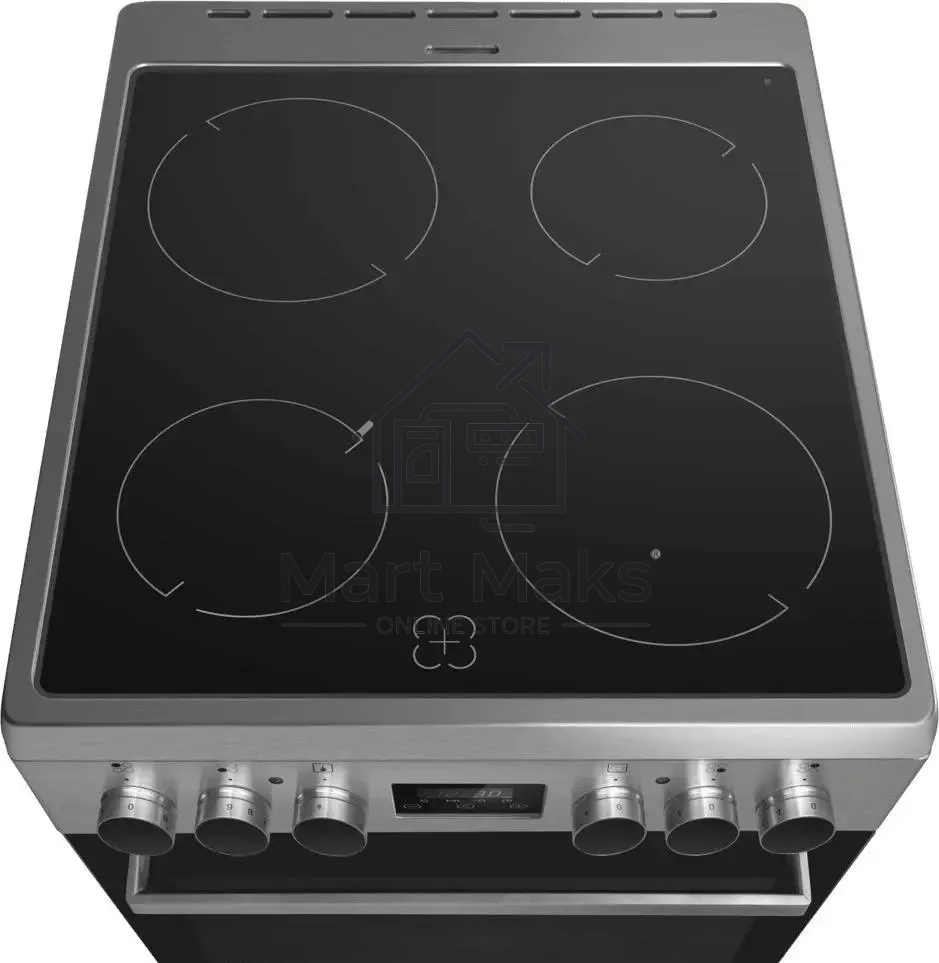 Плита электрическая Maunfeld MEC55CS08D серебристый, конфорок 4 шт, духовка 60 л, 50 см x 85 см x 60 см